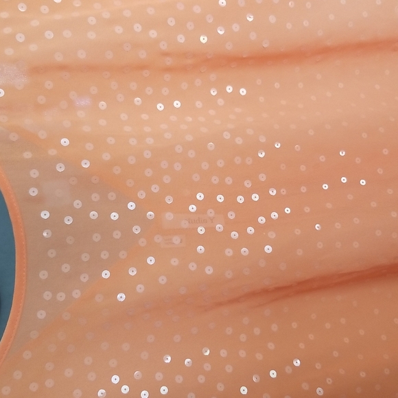 Studio Y orange blouse with sequins and a longer flowy back detail. Very pretty - Picture 3 of 4